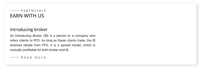 PFD Rewards Introducing Brokers with Real-Time Rebates for Client Referrals